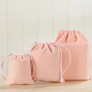 personalized gift bags & custom bag print pink velvet pouches