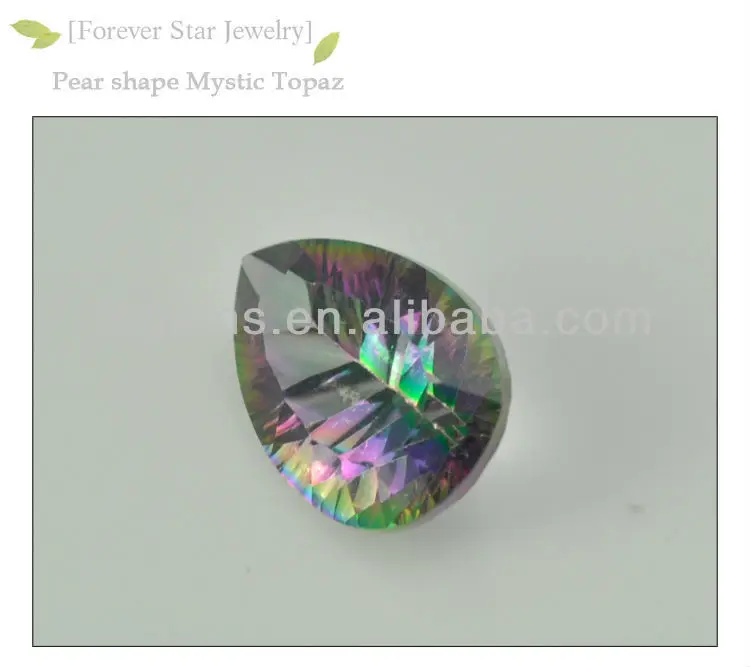 Good Guality Pear Concave Cut 12*8mm Natural Rainbow Mystic Topaz Gemstones