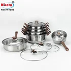 7pcs stainless steel daily utensils kitchen wares pot