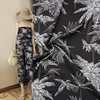 2019 Hot sale black coconut tree crepe printed spun rayon fabric dress