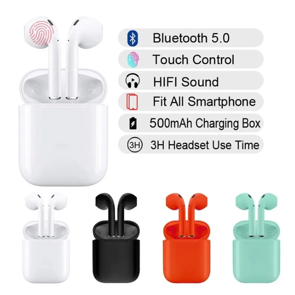 2019 hot selling New Products Tws Double Wireless blue tooth Headset Pair Earphones 5.0 I12S TWS Headphone - ANKUX.COM