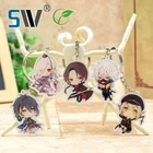 customized shape anime plastic keychain charm