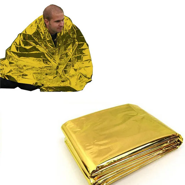 military gold 210*130cm emergency blanket survival rescue