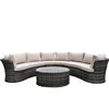 High Quality Modern Outdoor Rattan Furniture Half-Round Rattan Sofa