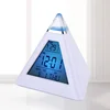 Colored LCD Pyramid Digital Room Environment Temperature Thermometer Back light Weather Station Alarm Clock