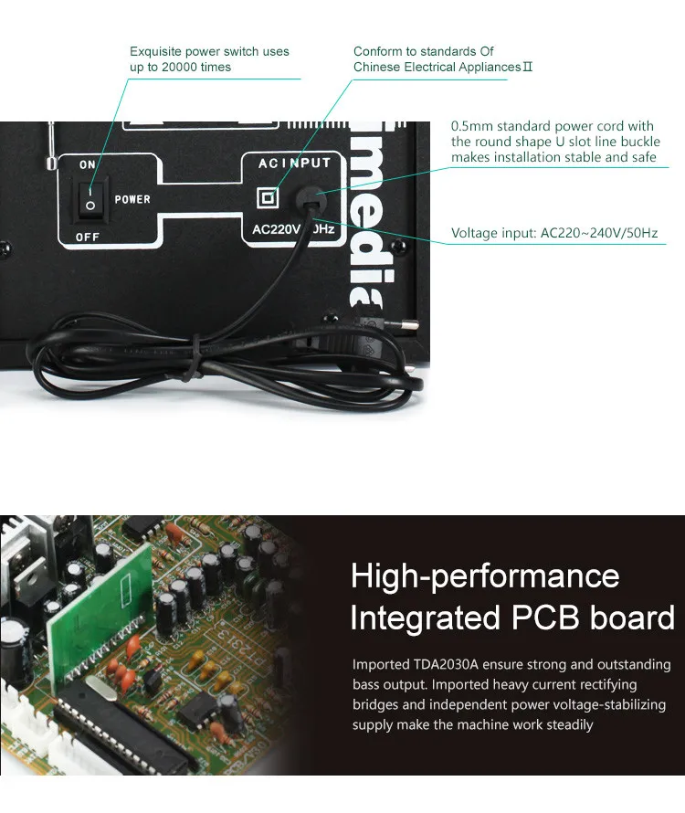 5.1 7.1 home theatre column speakers with USB SD FM Remote Karaoke VFD display - ANKUX.COM