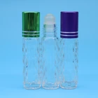 Cosmetic Moulded Perfume Roll On Glass Bottle Vial with Bottle Caps