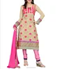 Indian clothing wholesale ladies printing salwar kameez georgette beige straight Suit indian clothing types