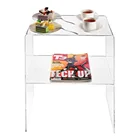 Clear modern acrylic magazine desk acrylic coffee table