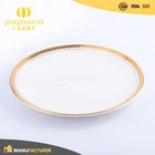 6.25''/7''.25/8.25''/9.25''/10.25'' European style gold rim plate moroccan ceramic dinner plates