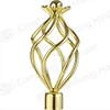 Quality Golden twist curtain rod finials and plated curtain rods with low price factory supplier