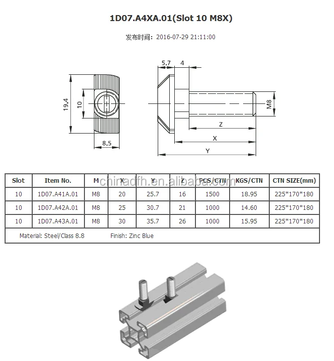 12 t slot bolts