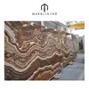 Hot sale Natural stone Bookmatch Tiger onyx marble slab for decorative
