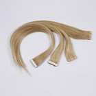 Long lasting European Virgin Hair Bundles Keratin Human Double Drawn Customized Hair Extension