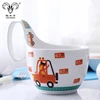 Fashionable Cute Cartoon Ceramic Mugs Water Cup Soup and Noodles Bowl