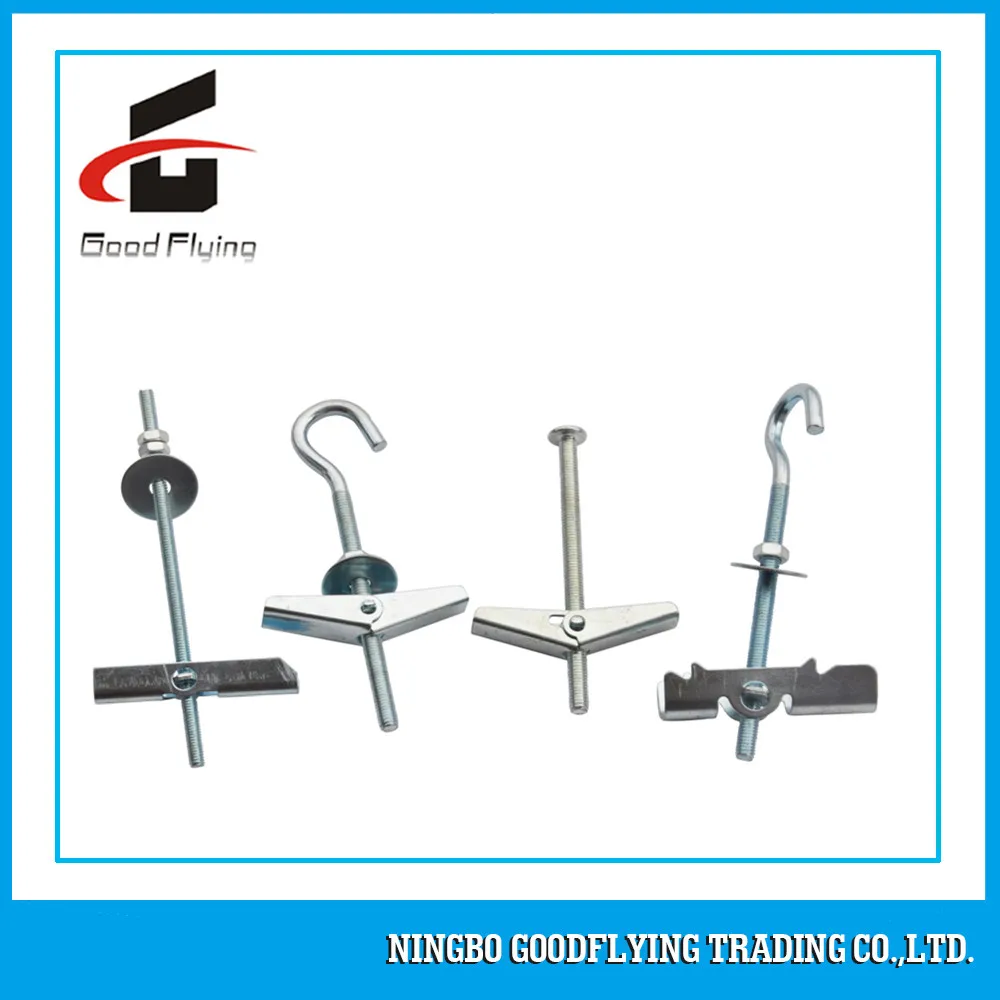 spring toggle wings bolt zinc plated anchor