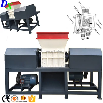 Good quality aluminum can plastic double shaft crusher machine price