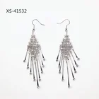 Wholesale Fancy Silver Plated Rhinestone Women Crystal Hoop Earring