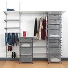 Customized Size and Easy Configurable Metal Wire Clothes Closet Shelving Organizer