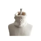 New keeping warm neck acrylic jacquard snood scarf fake fur lining scarf for lady