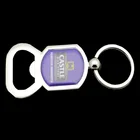 China customized bar print logo metal bottle opener keychain
