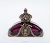 custom logo imperial crown shaped jewel red perfume bottle