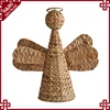 Latest angle shape gift or home decoration items natural straw handcraft