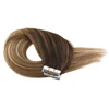 Moresoo Tape In Hair Extensions Highlight Two-Tone Blonde Color #P18/613 Skin Weft Glue On Hair Extensions 20Pcs/50g