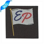 Laser Cut Satin Badge Custom Woven Name Labels
