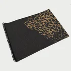 Top quality unique motifs elegant leopard print 100% viscose scarf for men's ladies