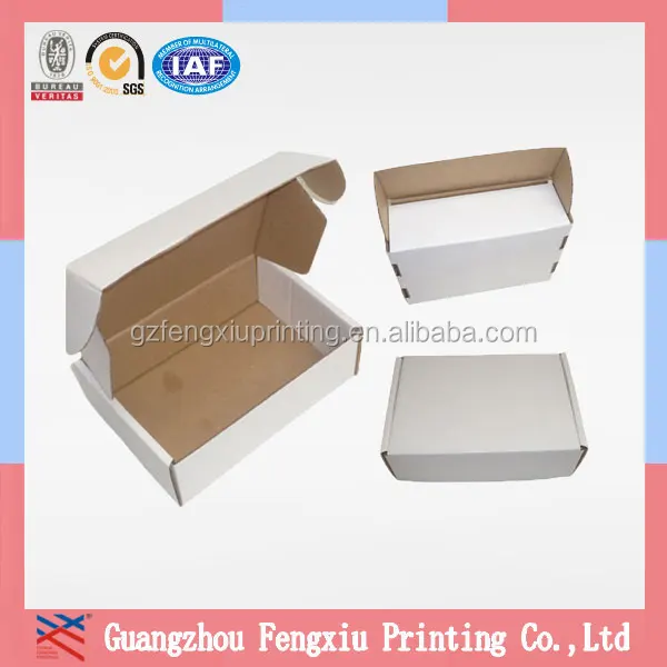 white cardboard postal dvd game flat pack foldable storage box