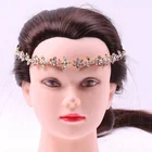 Fashionable jewelry rhinestone inlay pearl flower headband bridal hair accessories