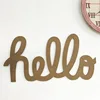 Hello Wooden Phrase Words MDF wooden craft alphabet letter set unfinished rustic wood letters Words For Home Decorations