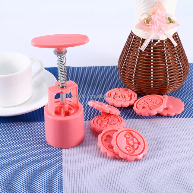 diy flower stamps mooncake mould hand pressure moon cake for