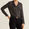 2019 Tailor made womens long sleeve satin print blouses shirt
