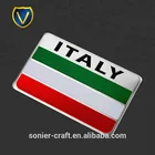 custom metal car emblem Italy flag logo sticker
