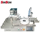 Tabletop automatic liquid filling and capping machine