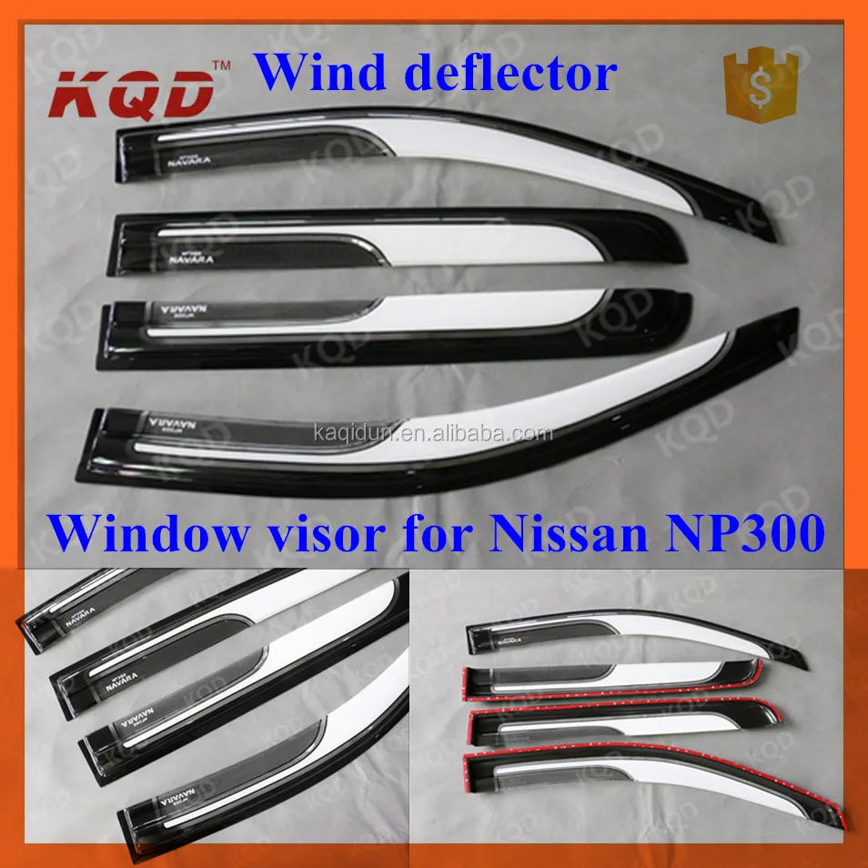 Navara np300 accessoires déflecteur de fenêtre pour np300 navara accessoires 4x4 porte pare-pluie d'injection garde vent pare-soleil visière