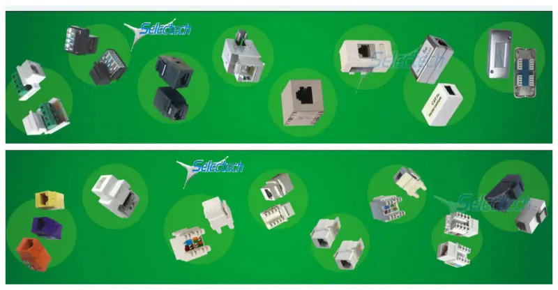 Degree Metal Shielded keystone jack cat5e cat6 for wall plate adaptor