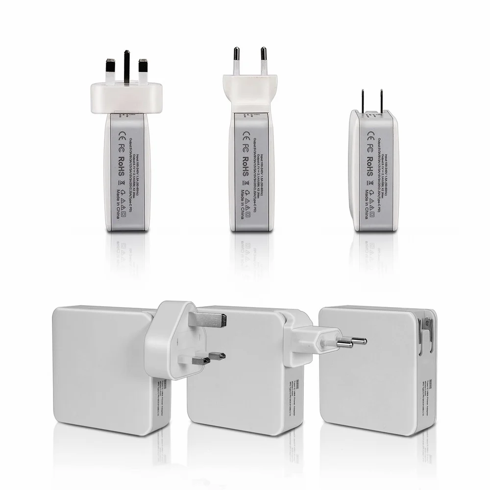 Portefeuille Universal 65W USB PD Power Home Wall Travel Charger Adapter Type-C Intelligent Quick Charge For iPhone iPad Macbook (2)