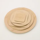 Wholesale disposable bamboo cutlery square round cake plate