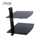 Two Layer tempered glass shelf tv wall mount