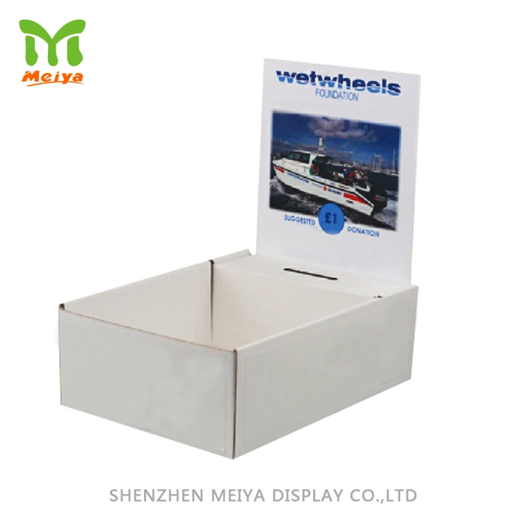 customized size cardboard donation box display for candy