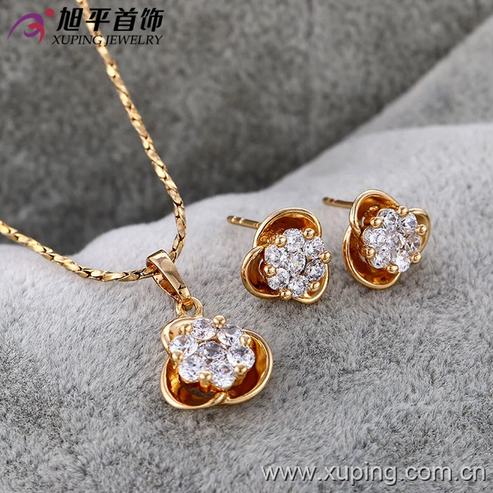 62681xuping Fake Jewelry Gold Wholesale Fashion Jewelry Set Buy Fake