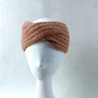 Wholesale 2018 hot sale fashion lady warmer hairband high quality crochet solid acrylic winter women knit headband