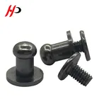 Solid Brass Ball Round Head Gunmetal Black Nail 8X5X8Mm Screwback Button Stud Screw For Diy Craft