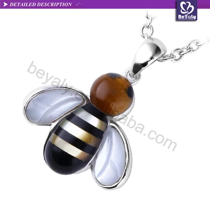 New year bee silver personalized custom pendants