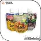 liquid Juice baby food stand up pouch with spout, BPA free foldable plastic bottle of water, beverage bag