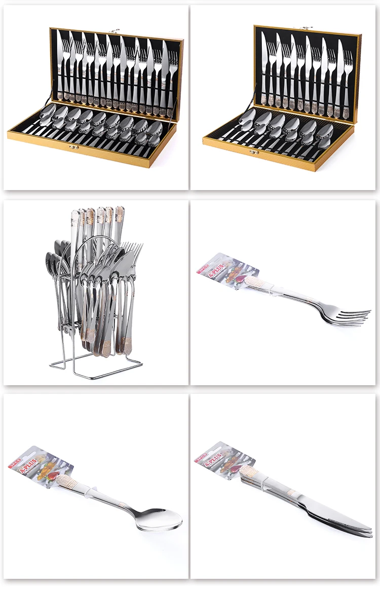 Bulk Outdoor Silverware Set Stainless Steel Portable Travel Cutlery Set