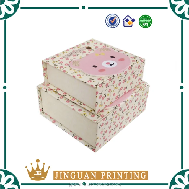 custom cute gift box packing box cute cardboard box with printed